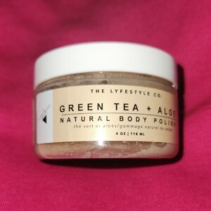 Green Tea + Aloe Natural Body Polish — Pink Jar